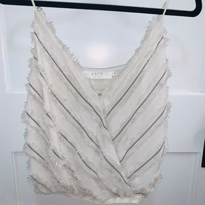 ASTR textured wrap blouse